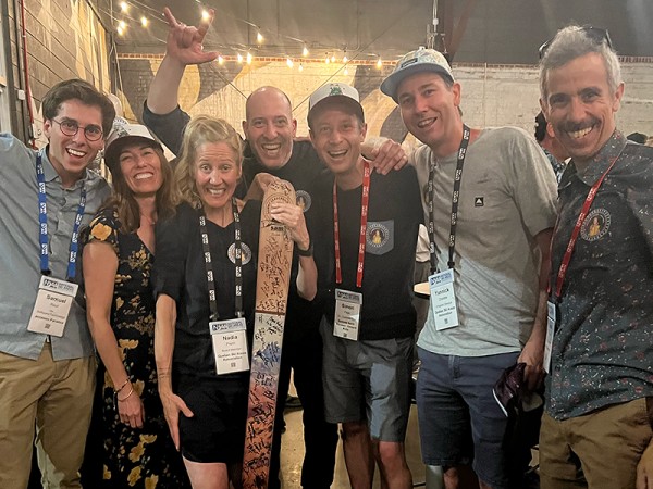 The Quebec crew celebrate Nadia on her SAMMY award. The Quebec crew celebrate Nadia on her SAMMY award.